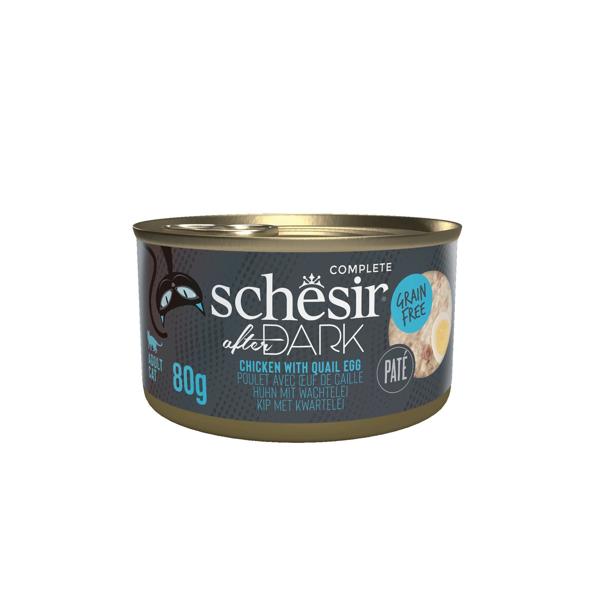 Schesir - P&acirc;t&eacute;e After Dark Au Poulet et Oeuf Pour Chats- 80g Image num&eacute;ro 1