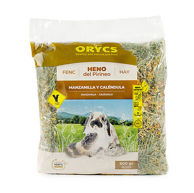 Orycs - Foin pour Rongeurs à la Camomille et Calendule - 500g