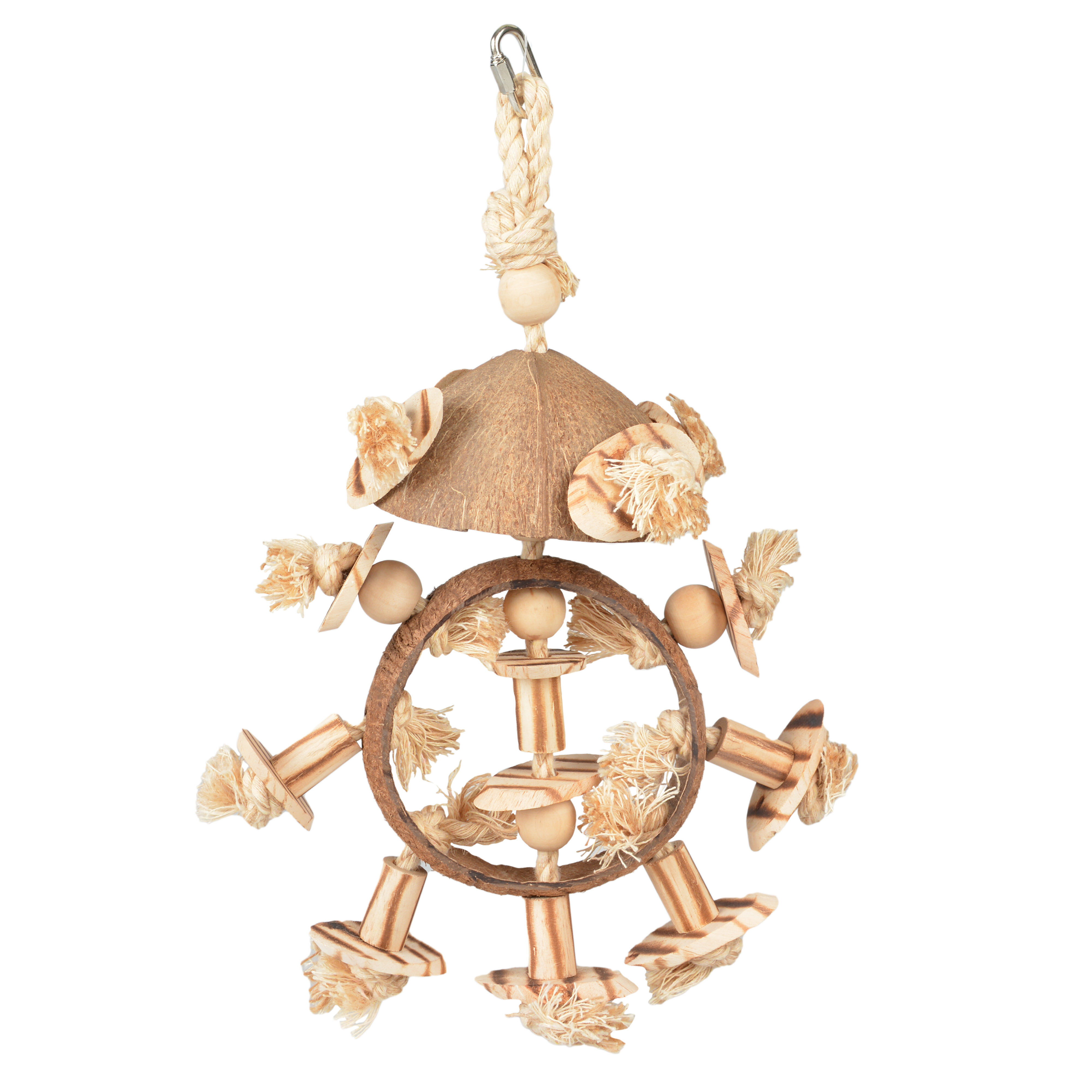 Duvoplus - Jouet Anneau Coconut Jungle pour Oiseaux - 38x25,5x13cm Image num&eacute;ro 1