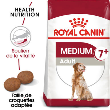 Royal Canin - Croquettes MEDIUM ADULT 7 POUR CHIEN DE +7 ANS - 10KG