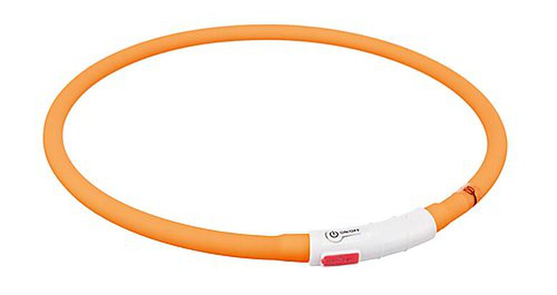 Trixie - Collier Flash Anneau Lumineux USB  pour Chien Orange - 70cm image number null