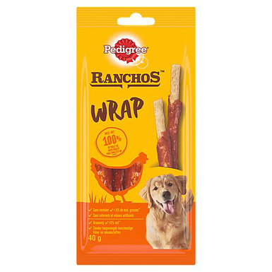 Pedigree - Friandises Ranchos Wrap au Poulet pour Chiens - 40g