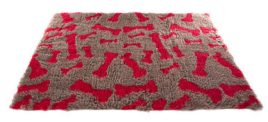 Martin Sellier - Tapis Moelleux Os Rouge pour Chien - 100cm