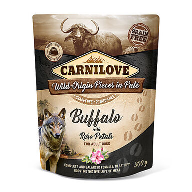 Carnilove - Sachet Fraîcheur Adulte Buffle et Pétales de Roses pour Chiens - 300g