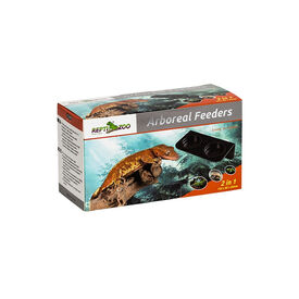 Reptizoo - Mangeoire Double Arboricole &agrave; Ventouses - 15x8x6cm