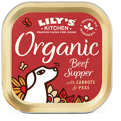 Lily's Kitchen - Barquette Recette Bio au Bœuf pour Chiens - 150g