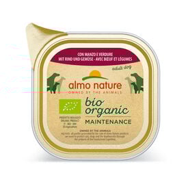 Almo Nature - Pâtée en Barquette Daily Menu Bio au Boeuf et Légumes pour Chien