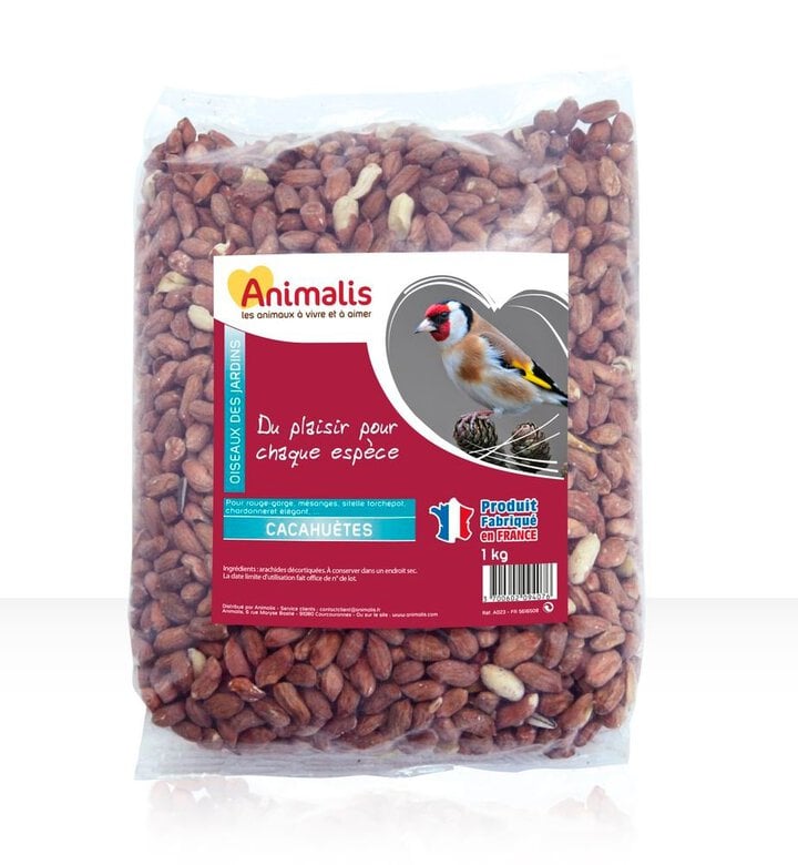 Animalis - Aliment Cacahuètes pour Oiseaux des Jardins - 1Kg Image numéro 1 Animalis - Aliment Cacahuètes pour Oiseaux des Jardins - 1Kg Image numéro 1