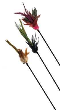 Croci - Jouet Canne avec Plumes pour Chats - 47cm