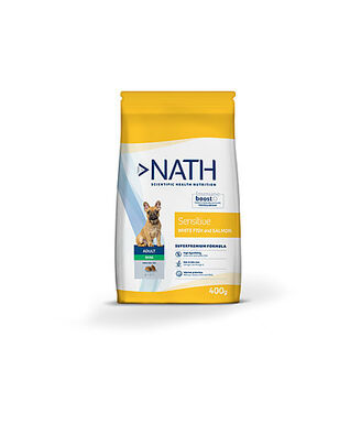 Nath - Croquettes Mini Adult Sensitive au Poisson et Saumon pour Chien