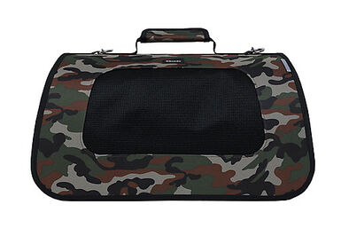 Wouapy - Sac de Transport Pliable Camouflage pour Chien - 49x27x26,5cm