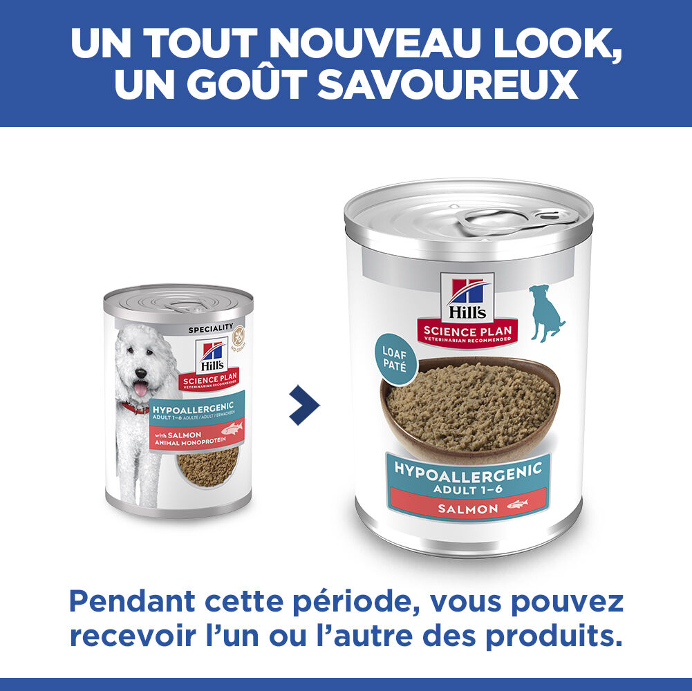 Hill's Science Plan - P&acirc;t&eacute;e Hypoallergenic Adult au Saumon pour Chiens - 363g Image num&eacute;ro 3