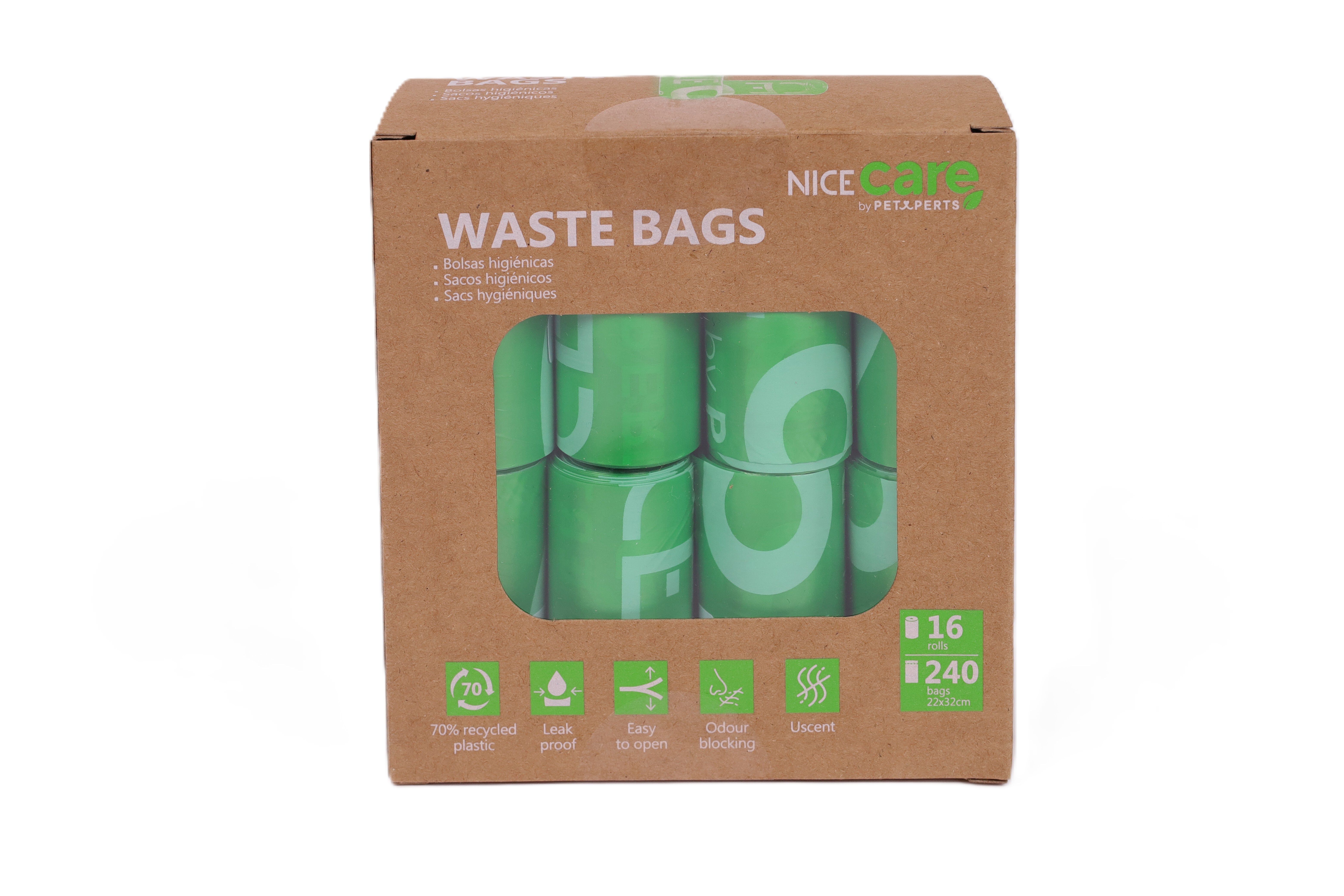 Nice Care - Sacs de Propret&eacute; Biod&eacute;gradable - 16 rouleaux de 15 sacs Image num&eacute;ro 1