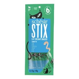 Schesir - Friandises Stix Crémeux Au Thon Pour Chats - 6x15g