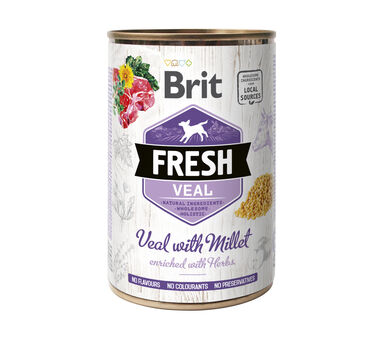 Brit - Pâtée Adult Veau Millet pour Chiens - 400g