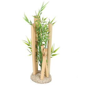 Aquadella - Décoration en Bambou Naturel M pour Aquarium - 10,5x19cm