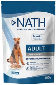 Nath - Pâtée Jelly Immune boost+ Agneau et Porc Adulte - 100g
