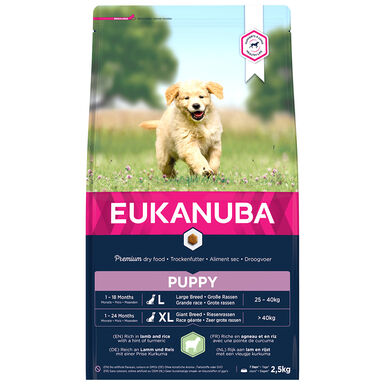 Eukanuba -  Croquettes Chiot & Junior Pour Grande Race Agneau&Riz 2,5kg