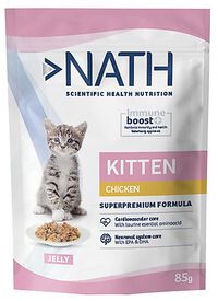 Nath - Pâtée Jelly KITEN Immune boost+ Poulet pour Chatons - 85g