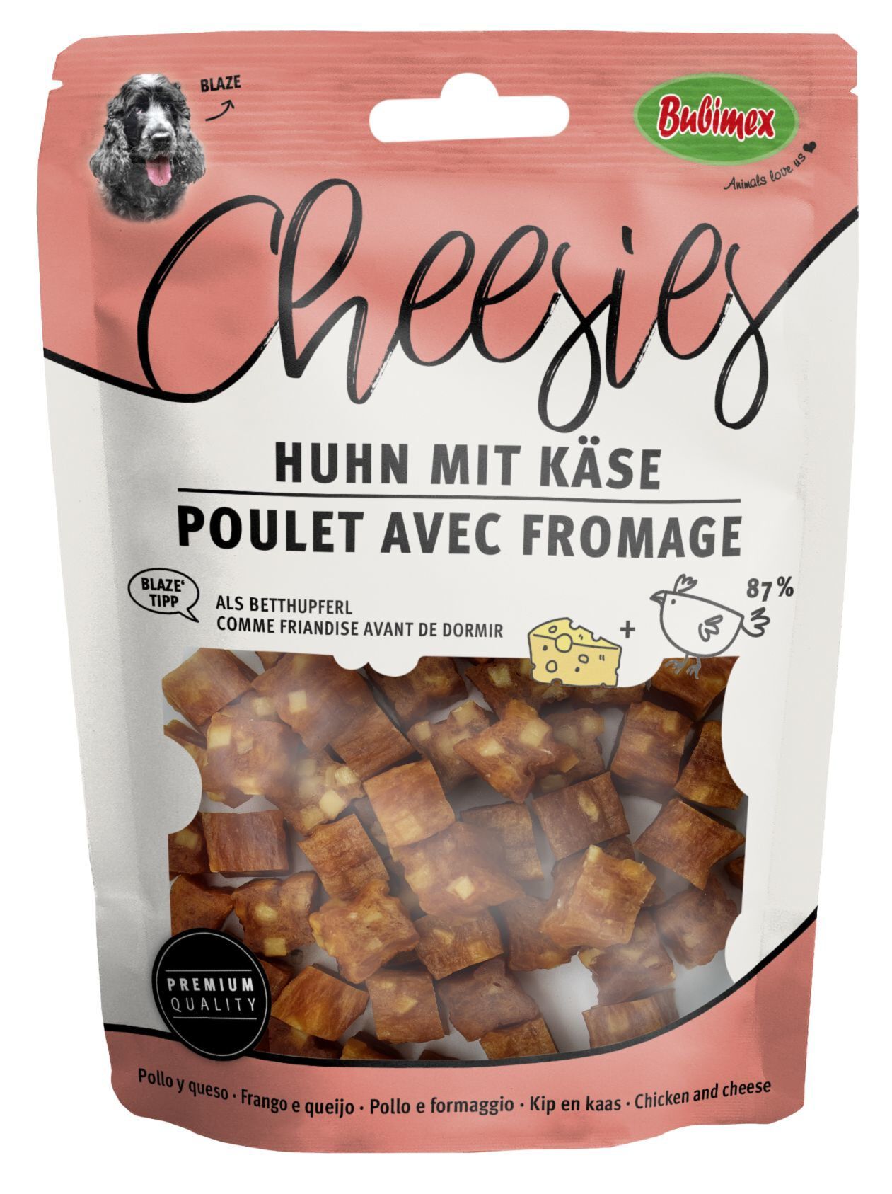 Bubimex - Friandises Cheesies Cube au Poulet et Fromage pour Chien - 125g Image num&eacute;ro 1