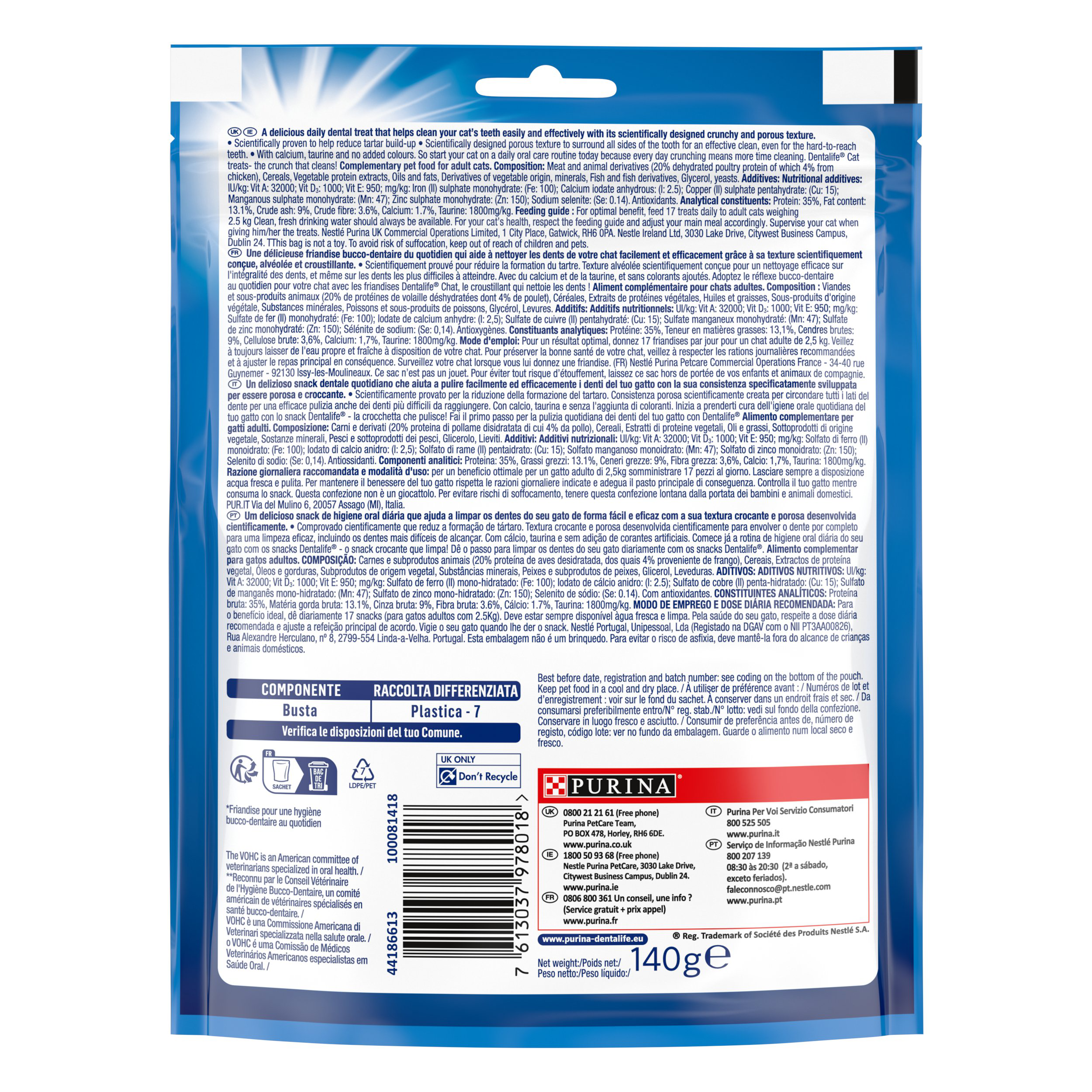 Dentalife - Friandises au Poulet pour chats adultes - 140g Image num&eacute;ro 3