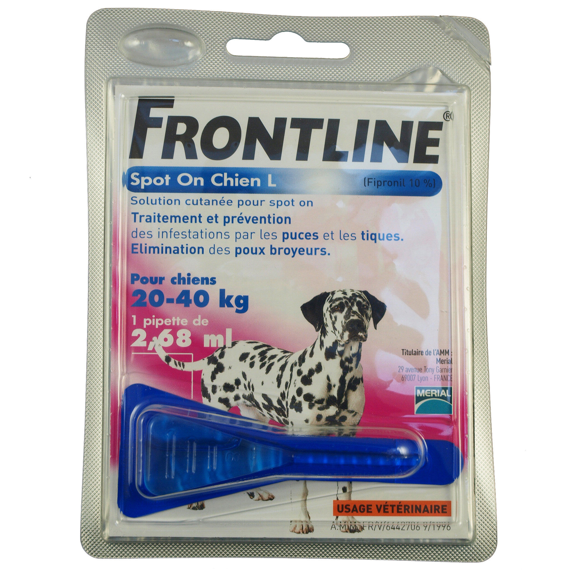 Frontline - Pipette Antiparasitaire pour Chien de 20 &agrave; 40Kg - 2,68ml Image num&eacute;ro 1