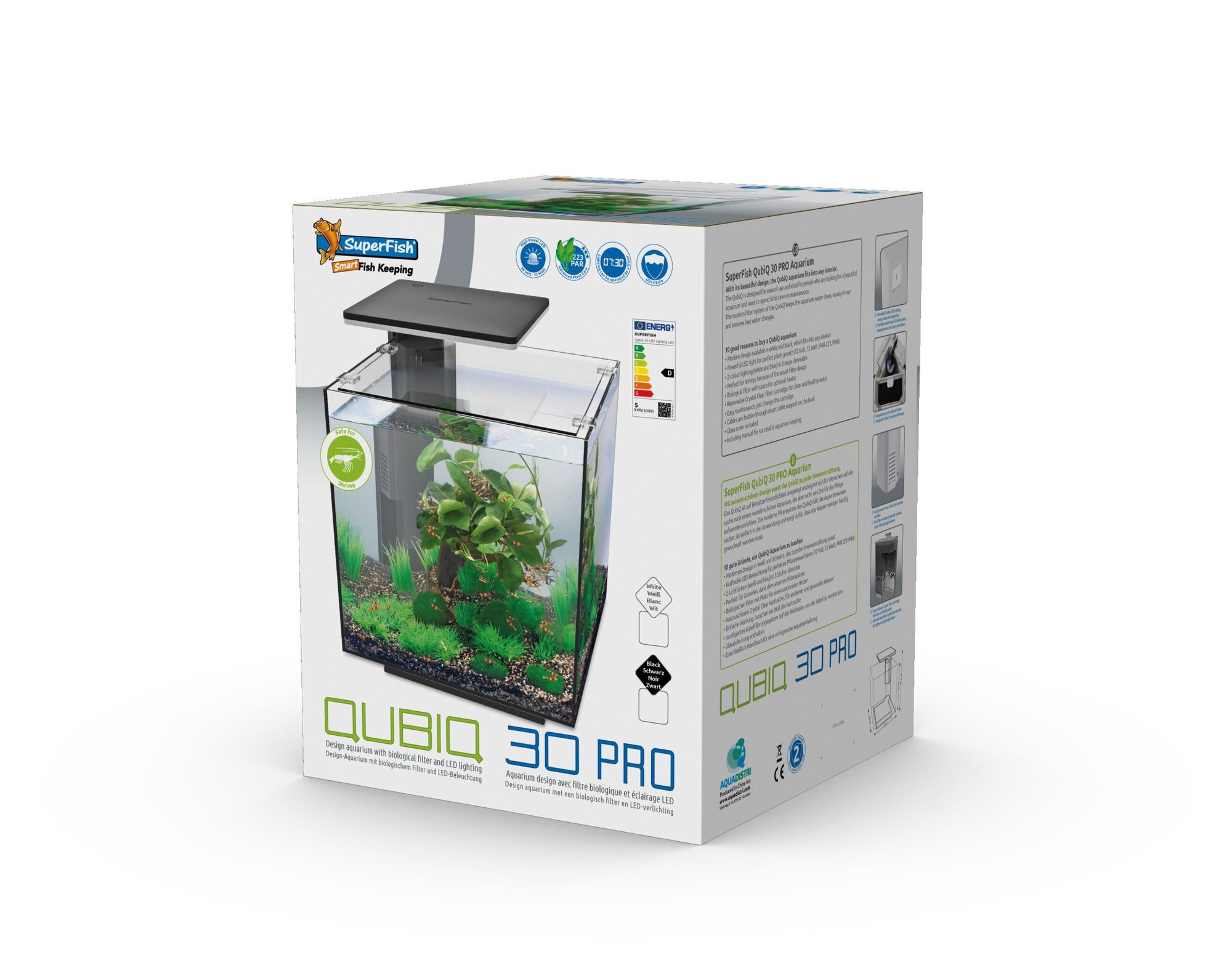 Superfish - Aquarium Equip&eacute; Qubiq Pro 30 pour Poisson - Noir Image num&eacute;ro 1