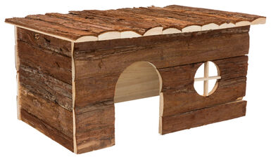 Trixie - Maison Jerrik lapin en bois d'écorce - 50x 25x33 cm