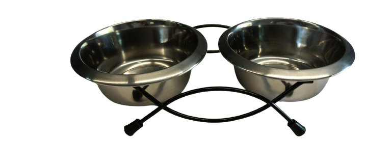 Animalis - Gamelle Double Dinner Inox avec Support pour Chiens - 800ml Image num&eacute;ro 2