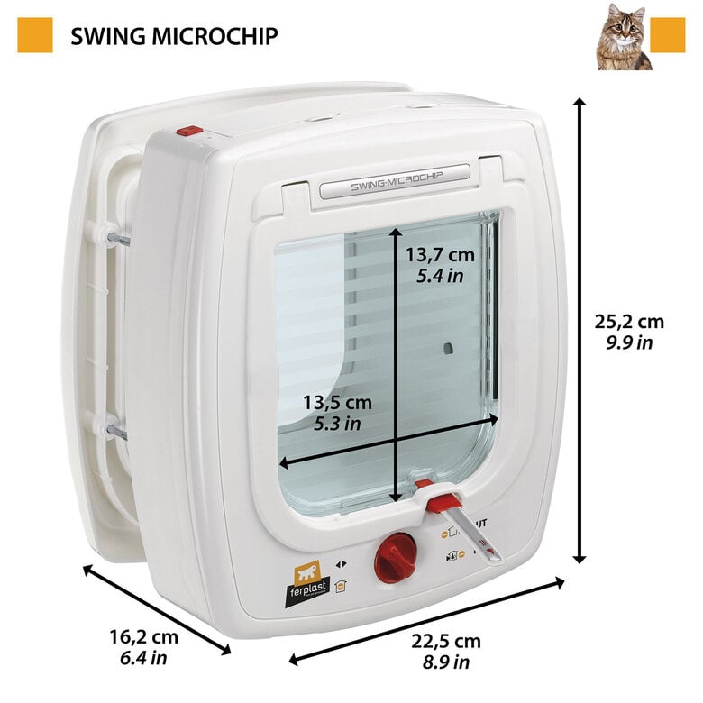 Ferplast - Chatière Swing Microchip - Blanc Image numéro 3 Ferplast - Chatière Swing Microchip - Blanc Image numéro 3
