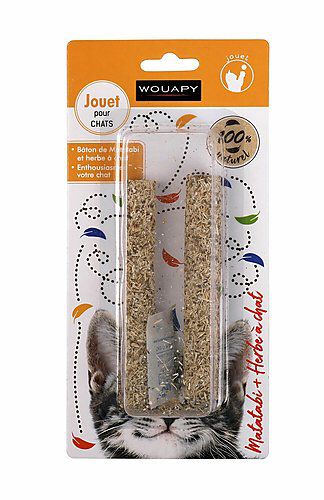 Wouapy - Jouet Baton avec Herbe &agrave; Chat et Matatabi pour Chat Image num&eacute;ro 1