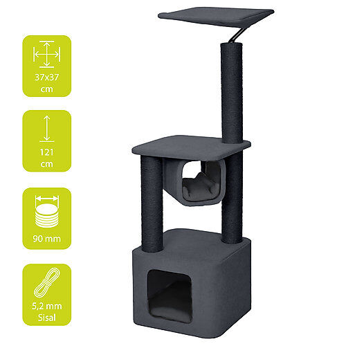 Ebi - Arbre &agrave; Chat Okinawa Gris pour Chat - 121cm Image num&eacute;ro 2