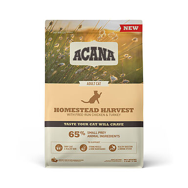 Acana - Croquettes Adult Homestead Harvest Poulet et Dinde pour Chats - 1,8Kg