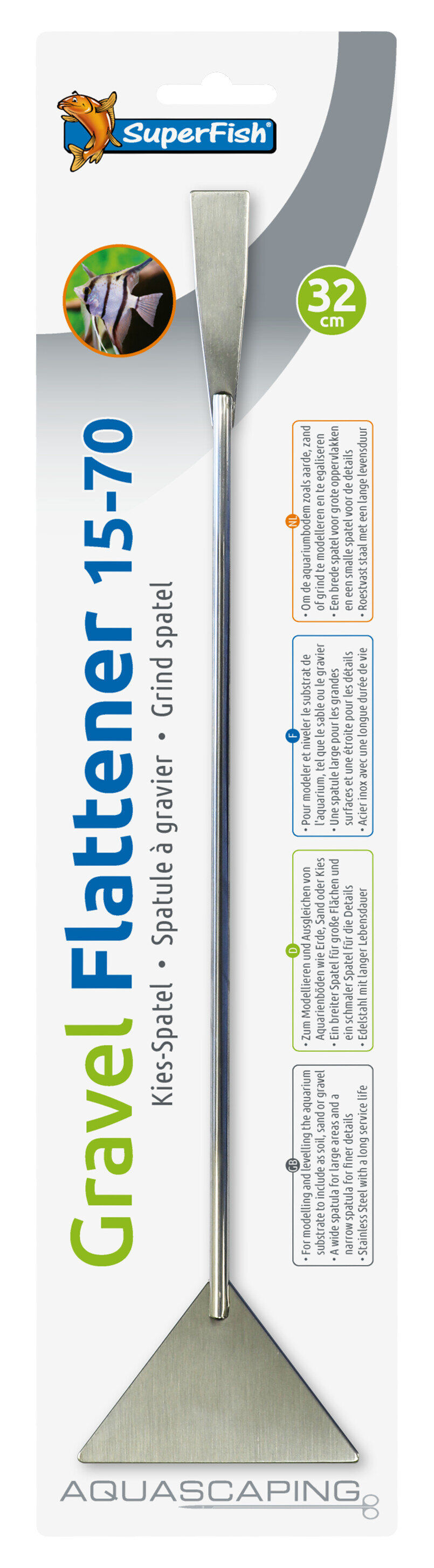 Superfish - Spatule &agrave; Gravier en Inox pour Aquarium - 32cm Image num&eacute;ro 1