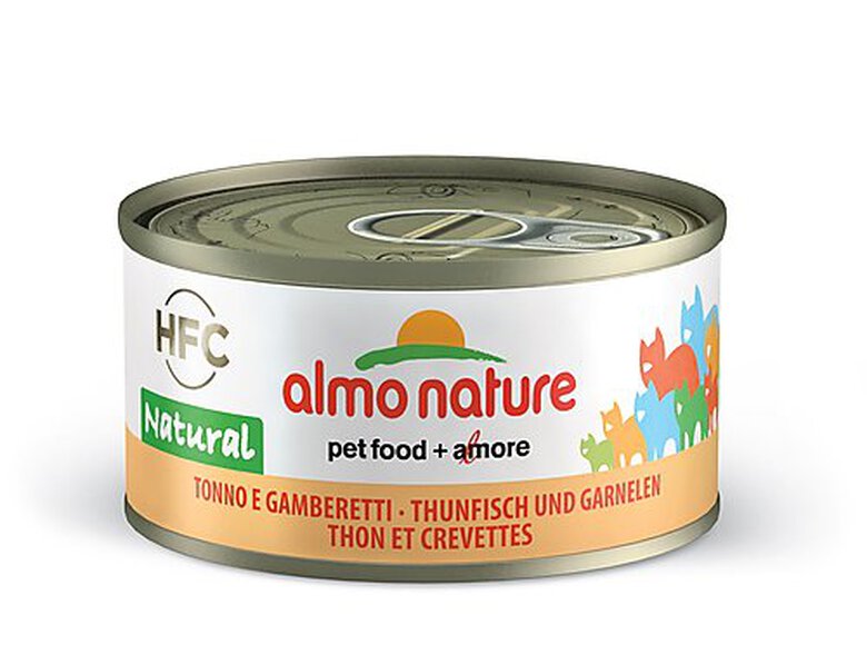 Almo Nature - Pâtée en Boîte HFC Natural Thon et Crevettes pour Chat - 70g image number null