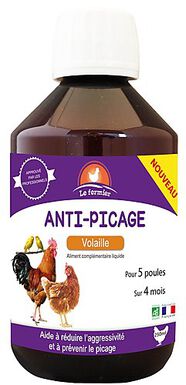 Le Fermier - Aliment Complémentaire Anti Picage pour Basse cour - 250ml