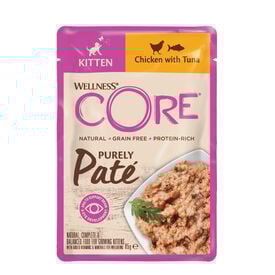 WELLNESS CORE - Repas Complet Purely Pâté pour Chaton au Poulet - 85g