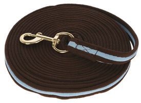Covalliero - Longe de Travail Brun/Bleu Clair pour Cheval - 8m