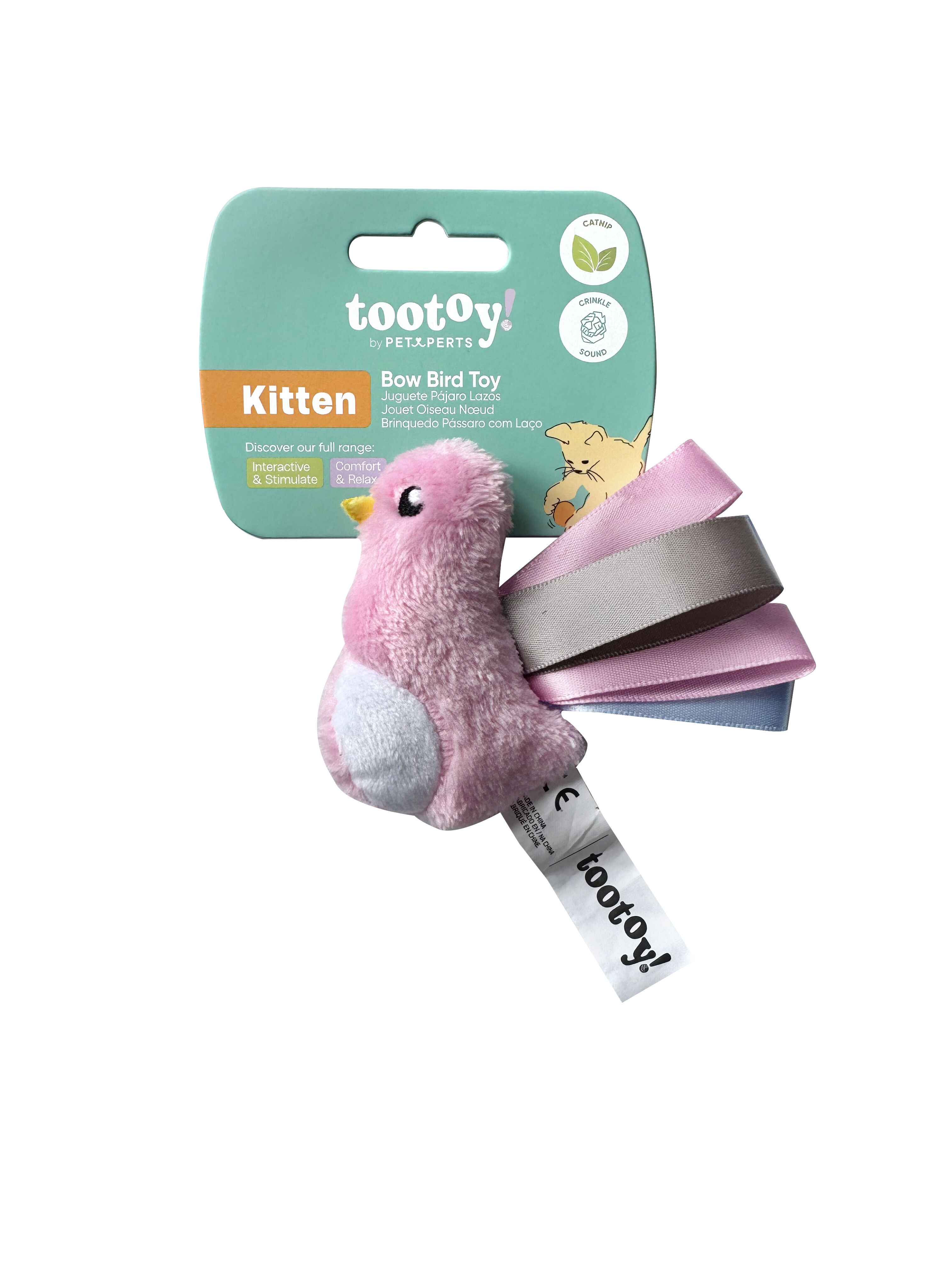 Tootoy! - Jouet Oiseau avec Rubans pour Chaton - 9cm Image num&eacute;ro 3