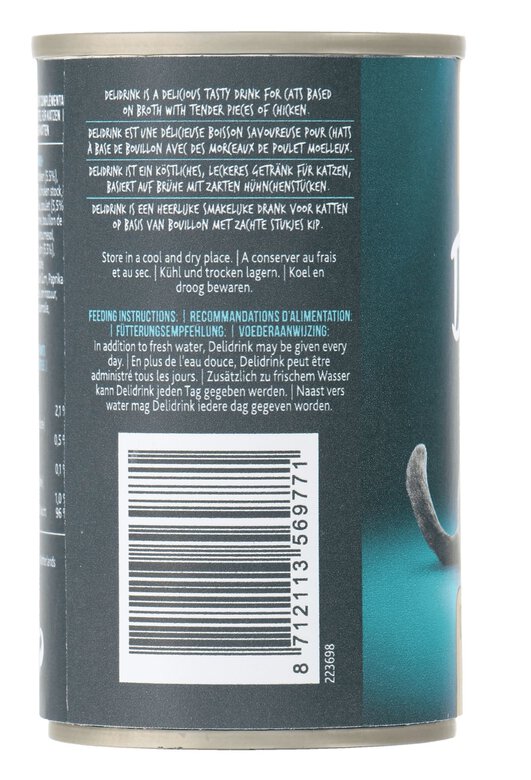 Pets Unlimited - Boîte Delidrink Bouillon au Poulet pour Chat - 135ml Image numéro 3 Pets Unlimited - Boîte Delidrink Bouillon au Poulet pour Chat - 135ml Image numéro 3