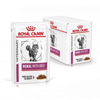 Royal Canin - Sachets Veterinary Diet Renal Boeuf pour Chat - 12x85g
