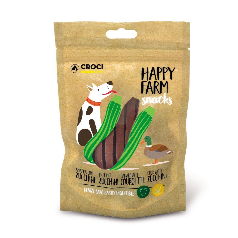 Croci - Friandises Happy Farm Canard et Courgette pour Chiens - 80g Image num&eacute;ro 2