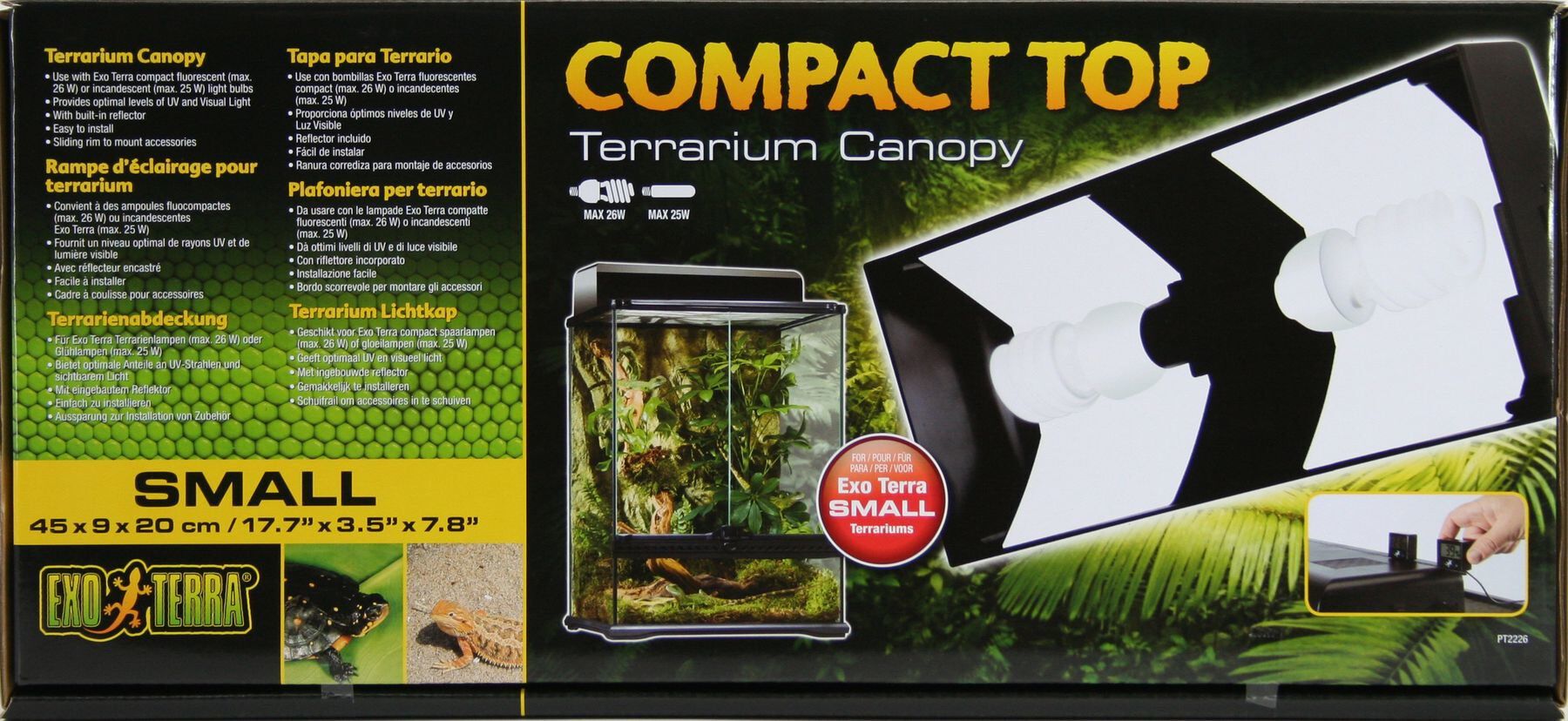Exo Terra - Rampe &Eacute;clairage Compact Top Small pour Terrarium Image num&eacute;ro 1