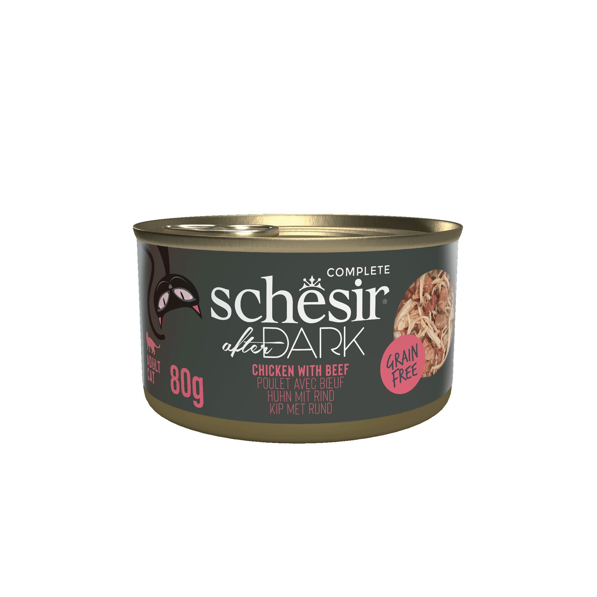 Schesir - Filet De Poulet et Boeuf En Bouillon After Dark Pour Chats - 80g  Image num&eacute;ro 1