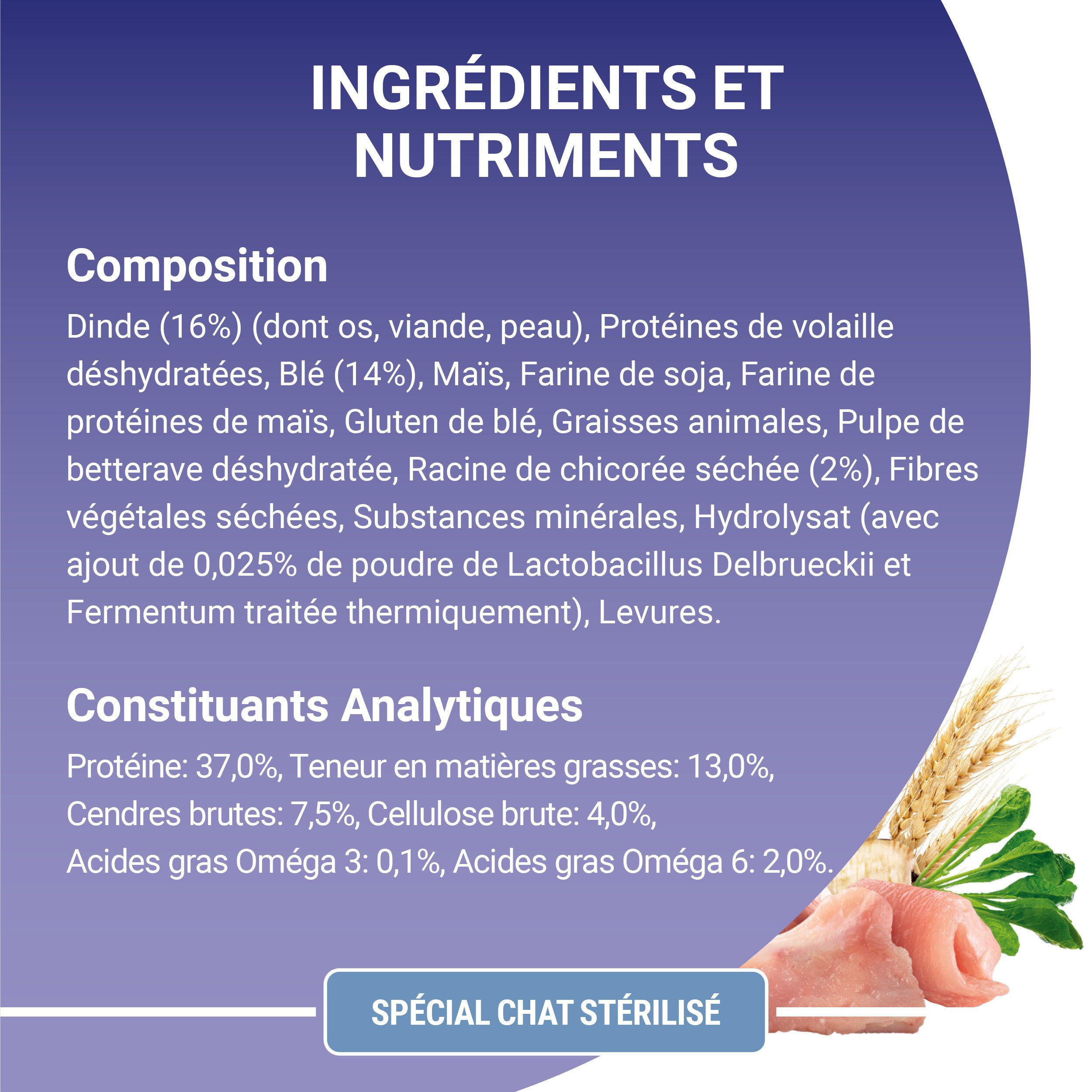 Purina One - Croquettes &agrave; la Dinde et Bl&eacute; pour Chat St&eacute;rilis&eacute; - 3Kg Image num&eacute;ro 6