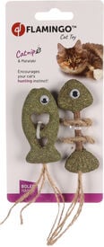 Flamingo - Jouet Boleo Poisson & Arête de Poisson pour Chats - 9cm