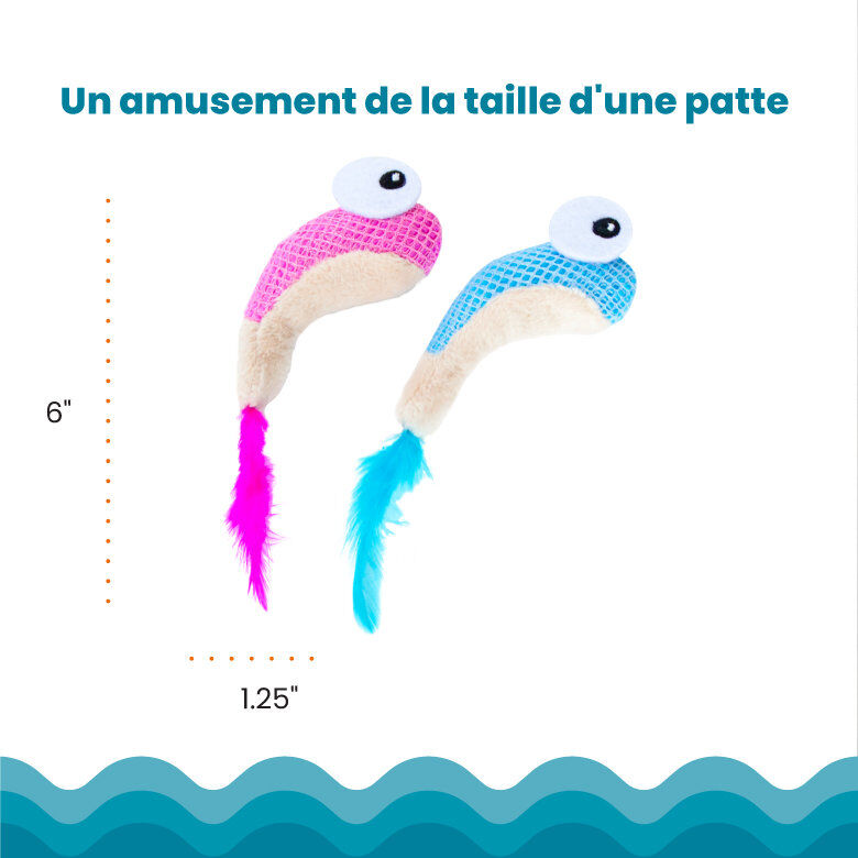 Outward Hound - Jouet &agrave; M&acirc;cher Dental Shrimpies pour Chats - x2 Image num&eacute;ro 2