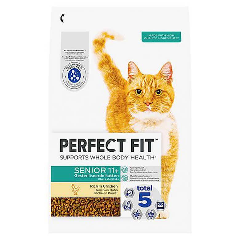 PERFECT FIT - Croquettes SENIOR 11+ Poulet chat senior stérilisé - 2,8kg Image numéro 1 PERFECT FIT - Croquettes SENIOR 11+ Poulet chat senior stérilisé - 2,8kg Image numéro 1