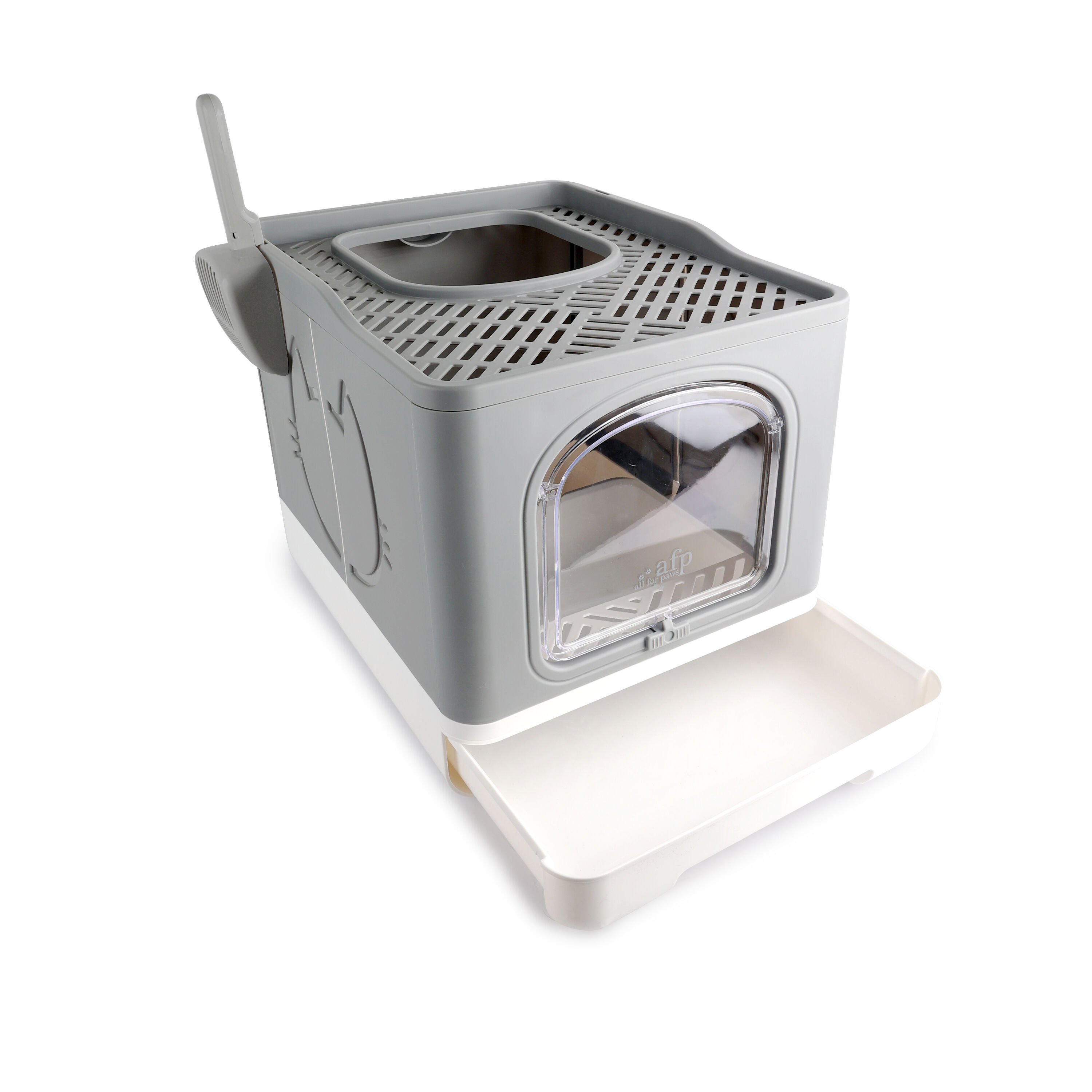 Nice Care - Maison de Toilette Pliable INOUT avec Pelle pour Chats - 20x49x58cm Image num&eacute;ro 3