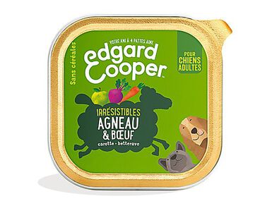 Edgard & Cooper - Barquette à l'Agneau et au Boeuf pour Chien - 300g